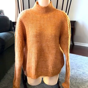 Lauren Conrad orange turtle neck sweater size Medium